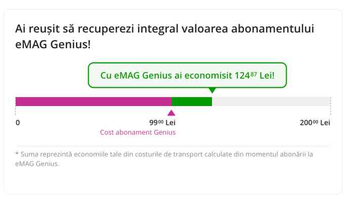 Poti testa eMAG Genius gratuit pentru 7 comenzi + 20 lei voucher